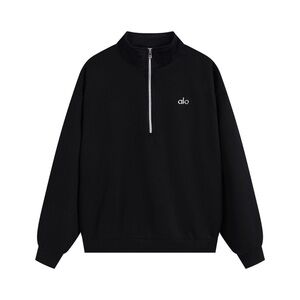 ALO Yoga Men's Black Half-Zip Sweater
